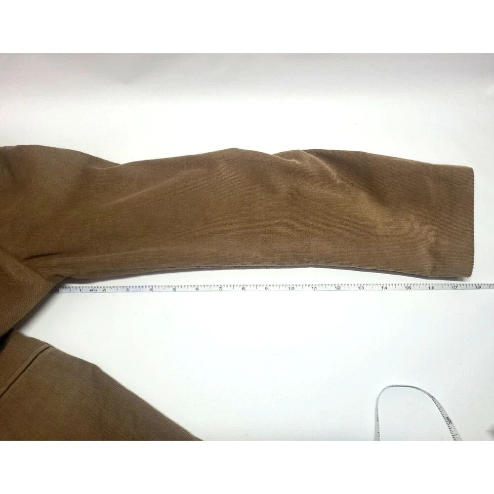 Preppy Corduroy Blazer Sport Coat L Alan‎ Flusser Tan 2 Button Jacket Academia